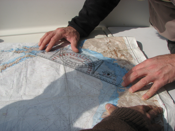 permis hauturier, apprentissage navigation sur carte