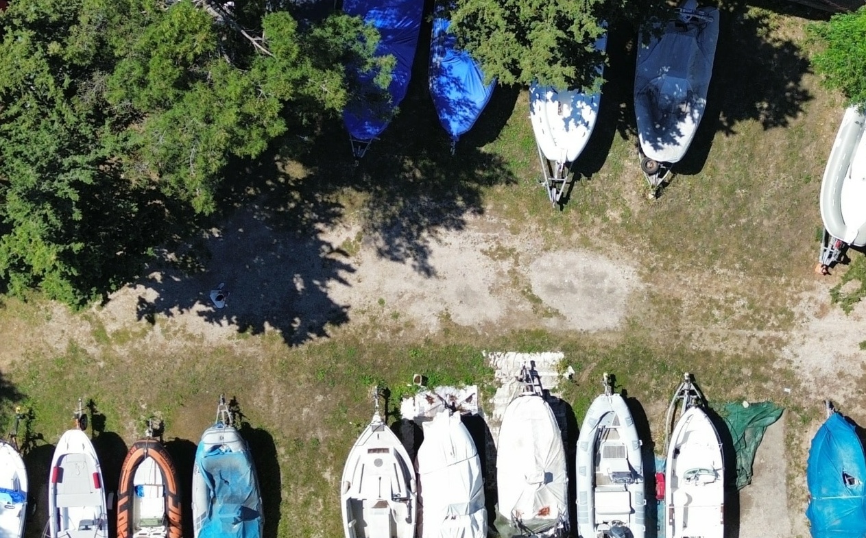 Vue du parc à bateaux sur remorque – Marseille Pointe Rouge