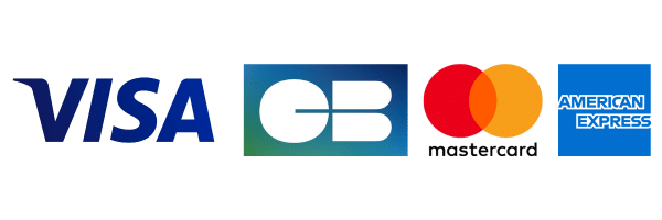 Paiement accepté : Visa, CB, Mastercard, American Express